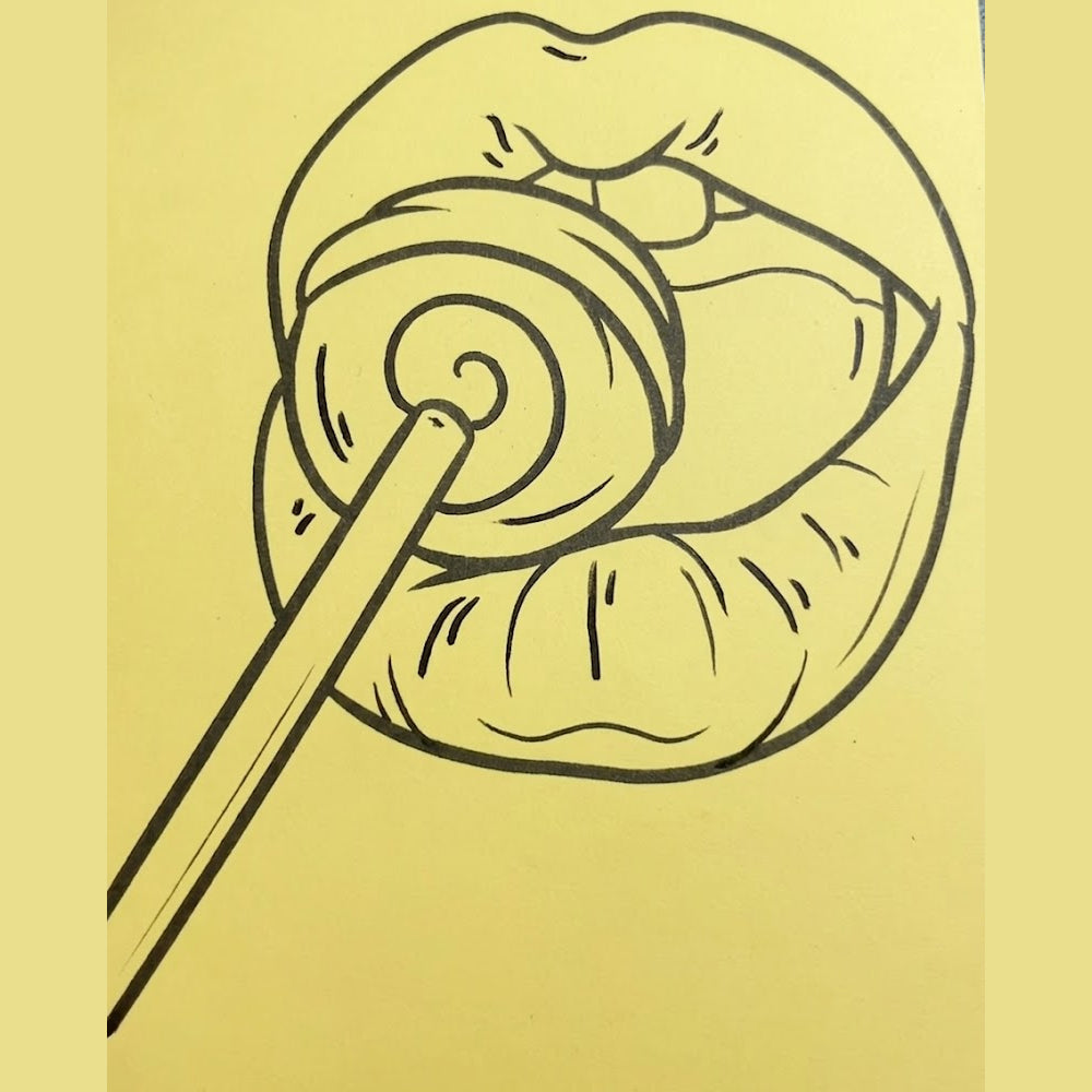 Seductive Lips Sand Art
